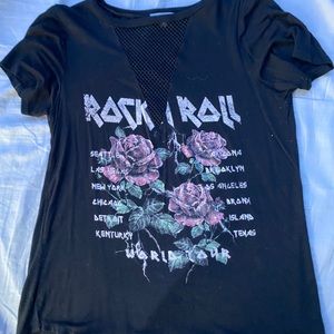 cute lace v neck t shirt